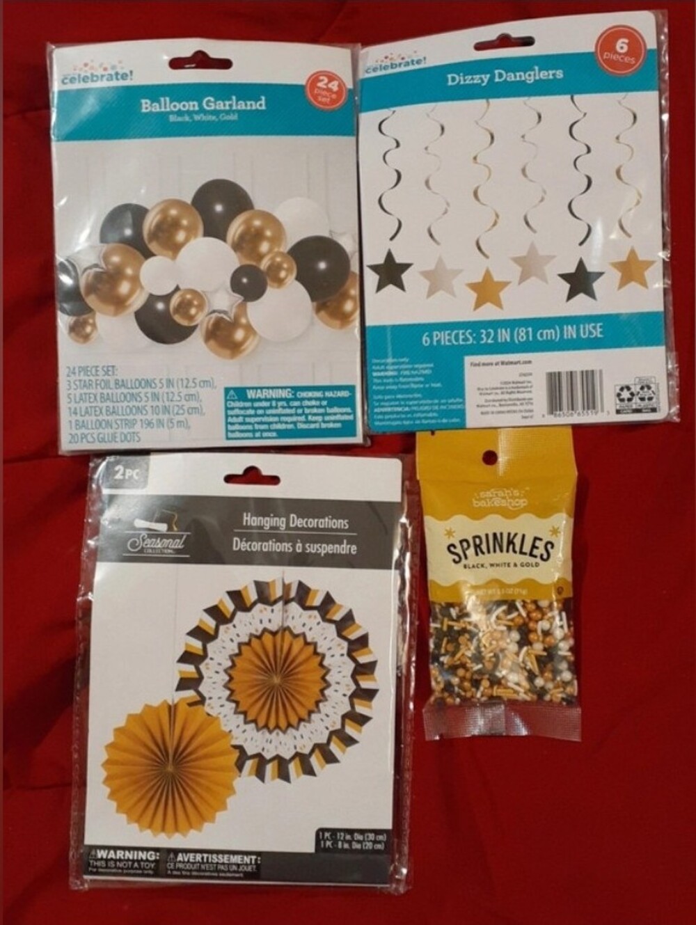 Black, White & Gold Party Decorating Kit